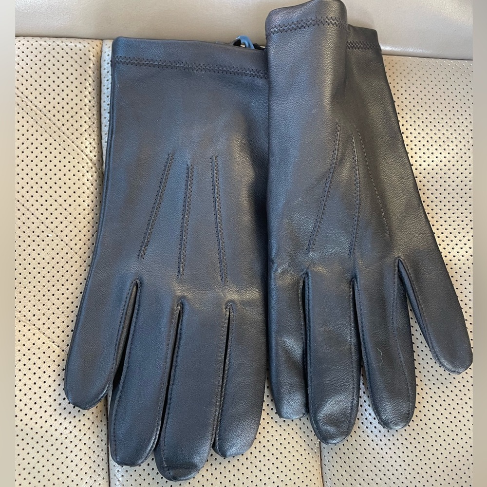 black gloves cashmere lined large